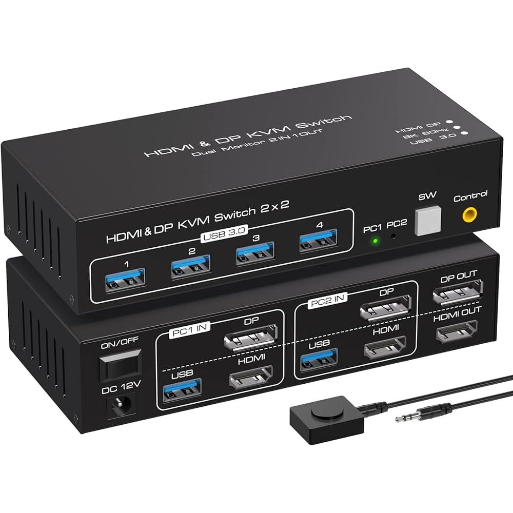 Conmutador KVM DP + HDMI de doble monitor / XXX - Imagen 2