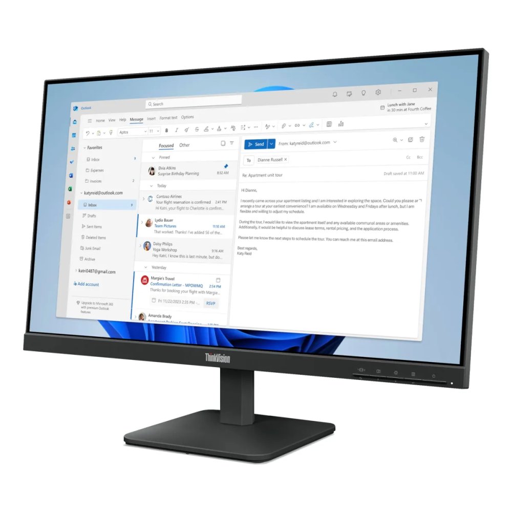 Monitor Lenovo S24.4e Full HD IPS 23.8" 100Hz Antideslumbrante - Imagen 2