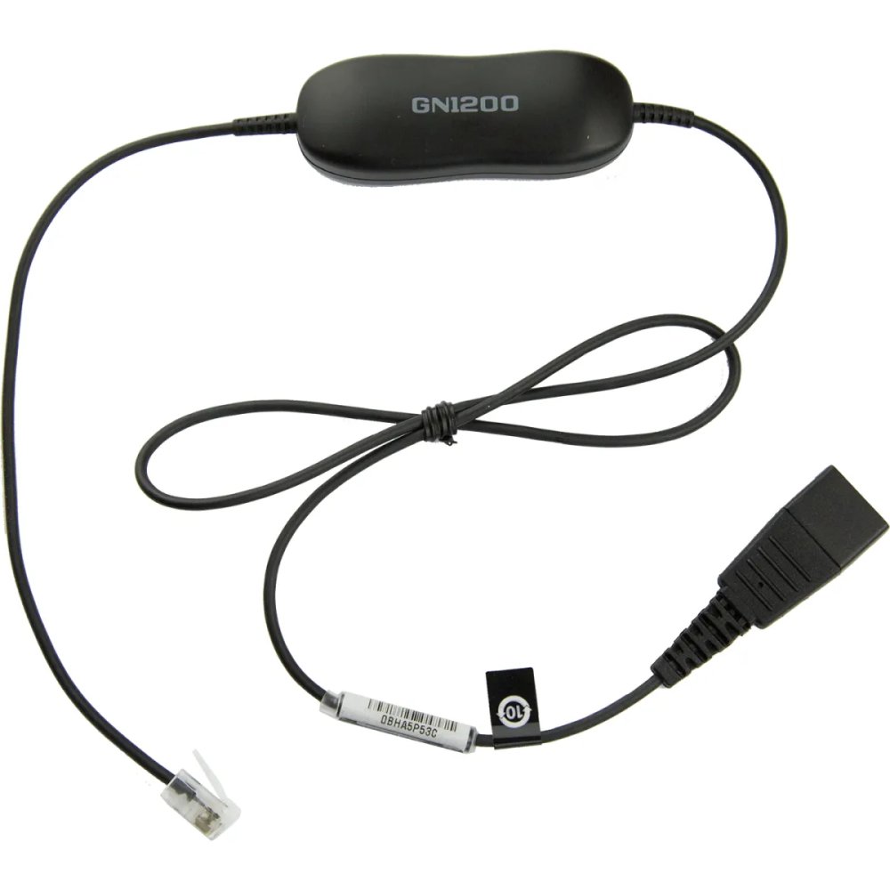 Jabra GN1200 SmartCord Straight - Cable Universal de Conexión para Auriculares