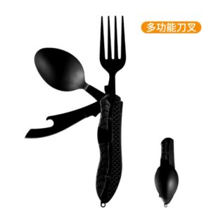 Utensilios de acero inoxidable para acampar al aire libre