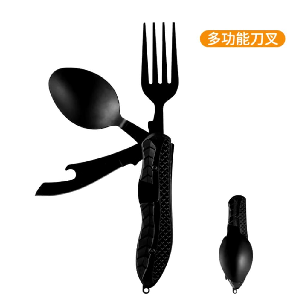 Utensilios de acero inoxidable para acampar al aire libre