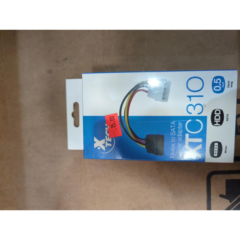 XTECH XTC-310 Cable SATA a Molex 15cm
