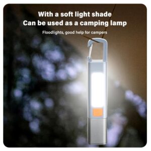 Linterna LED superbrillante XPE con gancho, luz de Camping, recargable por USB, con zoom, resistente al agua, 1-10 piezas